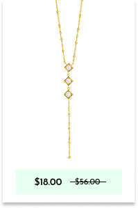 Reine Triple Pearl Lariat Necklace