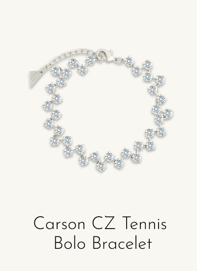 Carson CZ Tennis  Bolo Bracelet