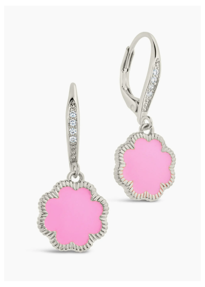 Rose Petal Short Drop Earrings