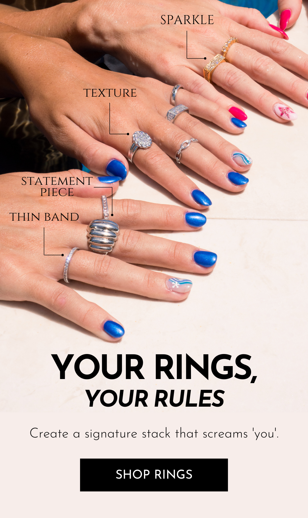 Sterling Forever Ring Stacks