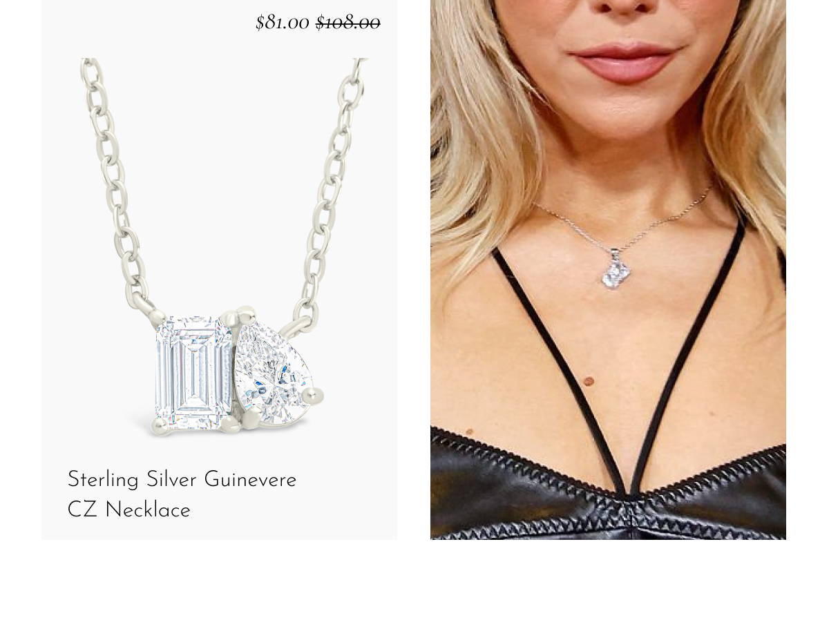 Sterling Silver Guinevere CZ Necklace [*$80.00* $108.00]