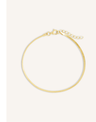 Sterling Silver Herringbone Chain Bracelet