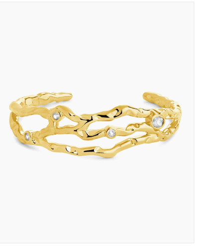 Tully CZ Molten Metal Cuff Bracelet