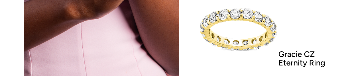 Sterling Silver Gracie CZ Eternity Ring