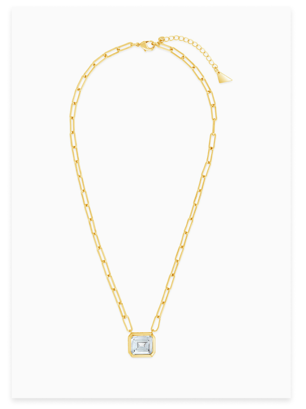 Camille Bezel CZ Statement Necklace