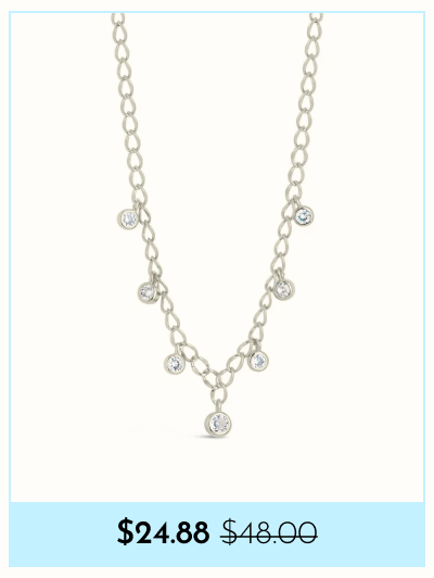 $24.88 Sydney CZ Charm Chain Necklace