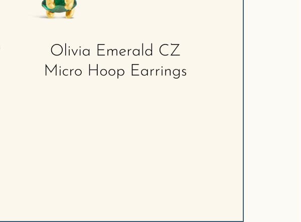 Olivia Emerald CZ Micro Hoop Earrings