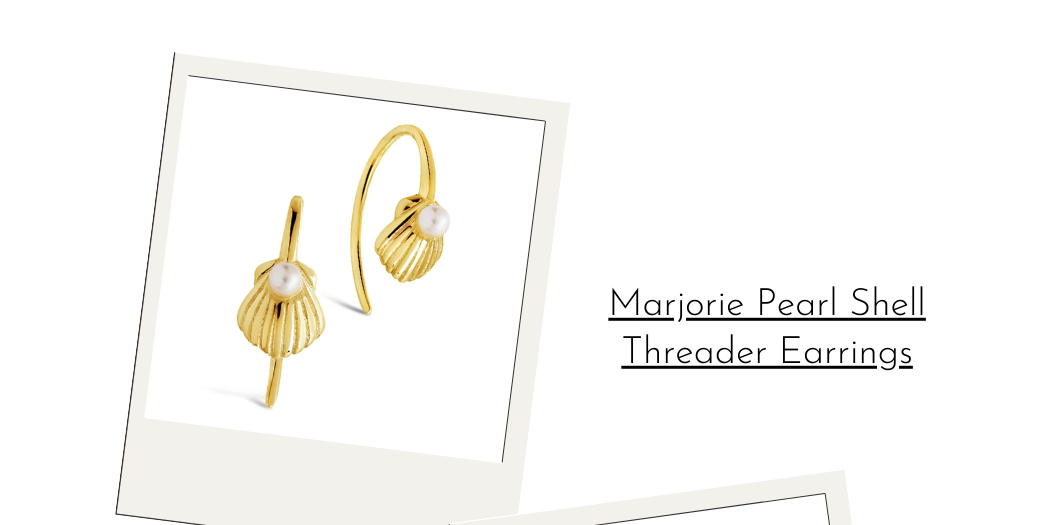 Marjorie Pearl Shell Threader Earrings
