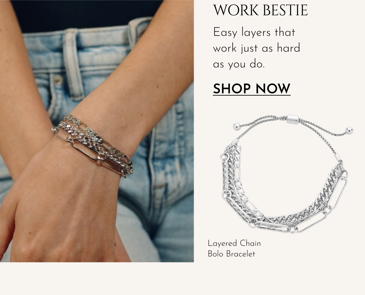Layered Chain Bolo Bracelet | Work bestie: Easy layers that work just as hard as you do.