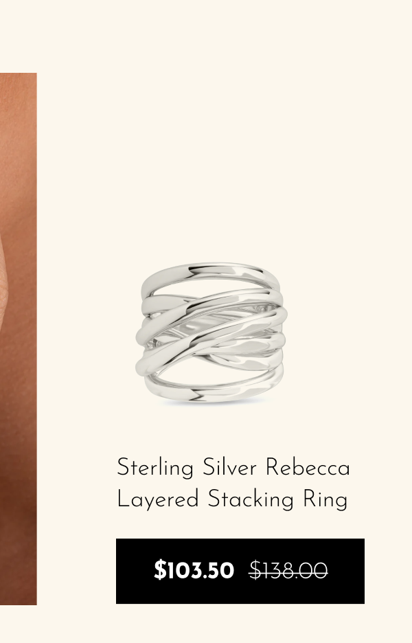 Sterling Silver Rebecca Layered Stacking Ring #103.50