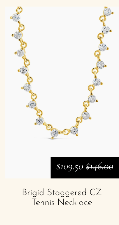 Brigid Staggered CZ Tennis Necklace [*$109.50* $146.00]
