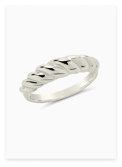Sterling Silver Graham Twist Band Ring