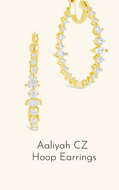 Aaliyah CZ Hoop Earrings