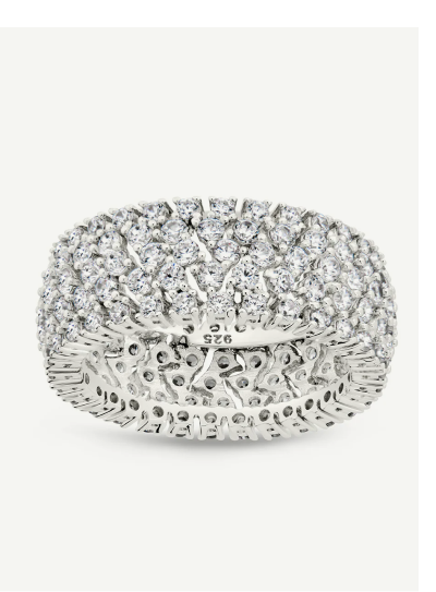 Sterling Silver Yvonne CZ Stacking Ring