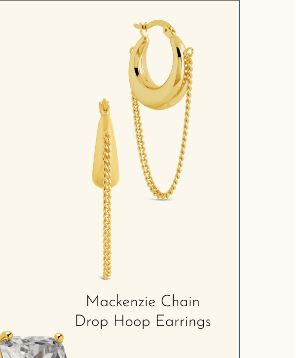 Mackenzie Chain Drop Hoop Earrings