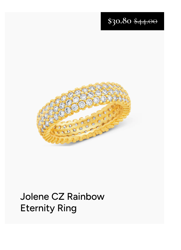 Jolene CZ Rainbow Eternity Ring [*$30.80* $44.00]