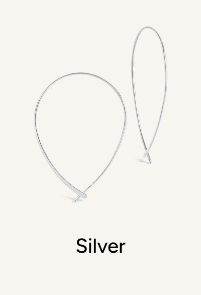 Delicate Threader Hoop Earrings (Silver)