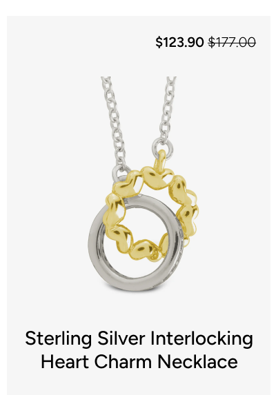 Sterling Silver Interlocking Heart Charm Necklace [*$141.60* $177.00]