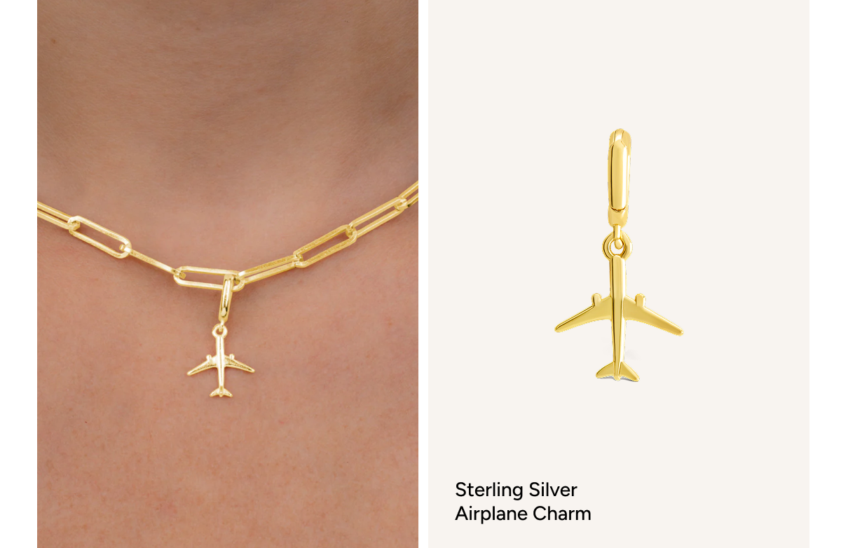 Sterling Silver Airplane Charm