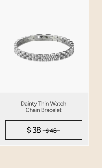 Dainty Thin Watch Chain Bracelet