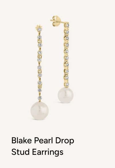 Blake Pearl Drop Stud Earrings