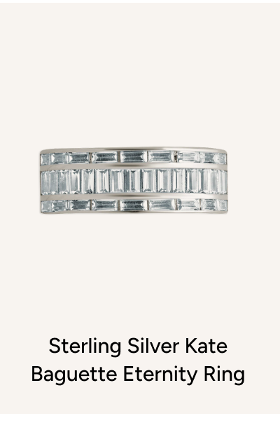 Sterling Silver Kate Baguette Eternity Ring