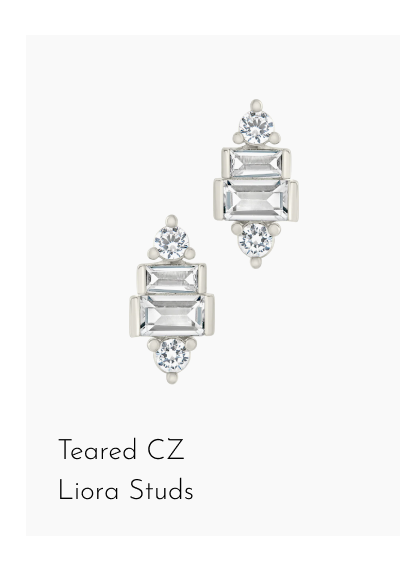 Teared CZ Liora Studs