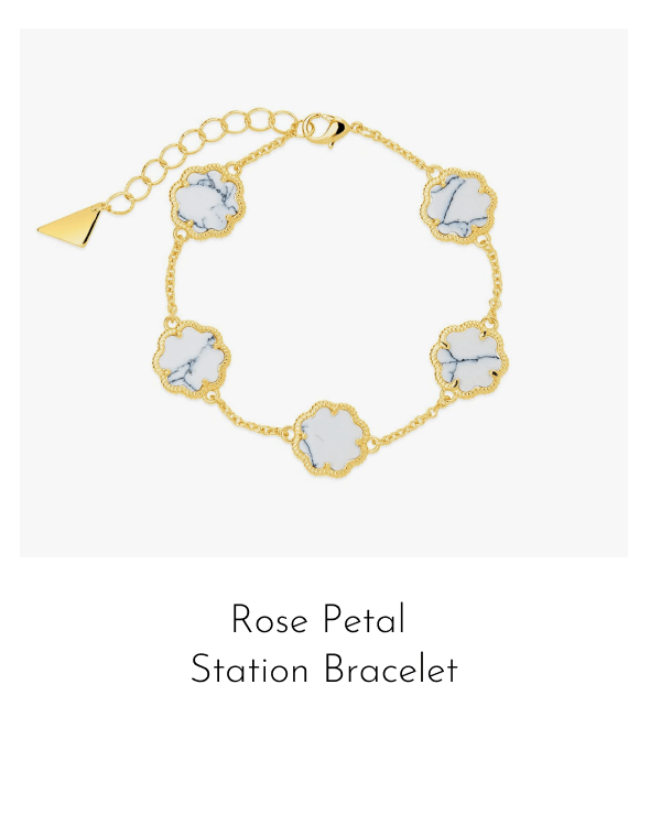 Rose Petal Station Bracelet
