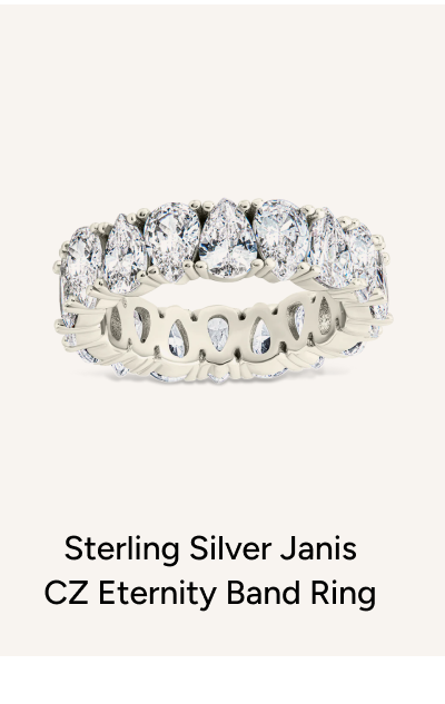 Sterling Silver Janis CZ Eternity Band Ring
