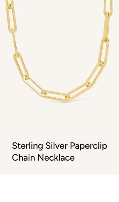 Sterling Silver Paperclip Chain Necklace