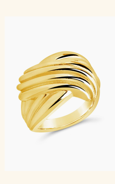 Plié Textured Statement Ring