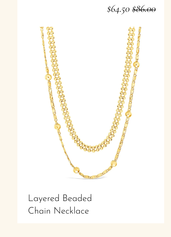 Layered Beaded Chain Necklace