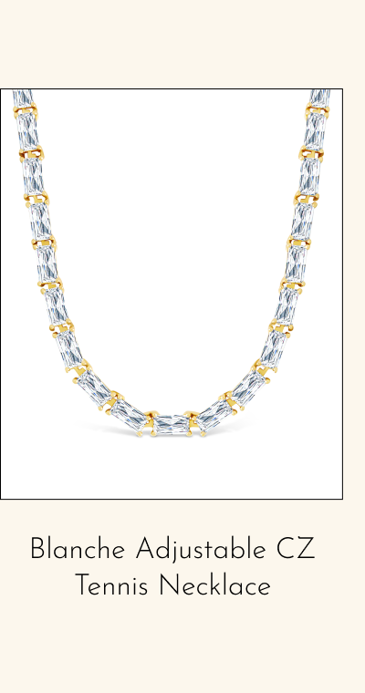 Blanche Adjustable CZ Tennis Necklace