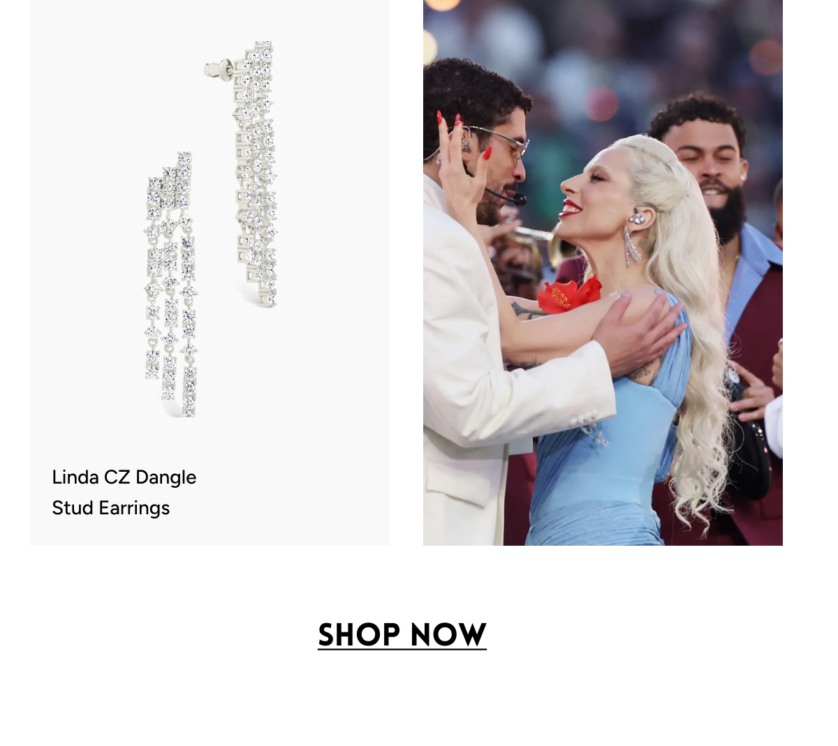 Linda CZ Dangle Stud Earrings [Shop now]