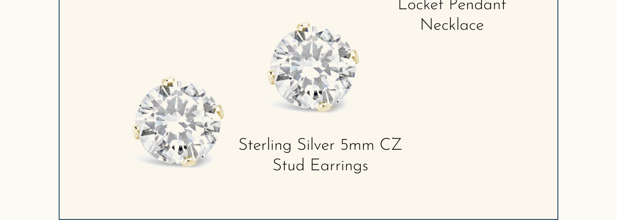 Sterling Silver 5mm CZ Stud Earrings