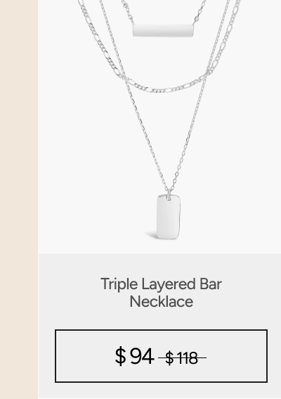 Triple Layered Bar Necklace