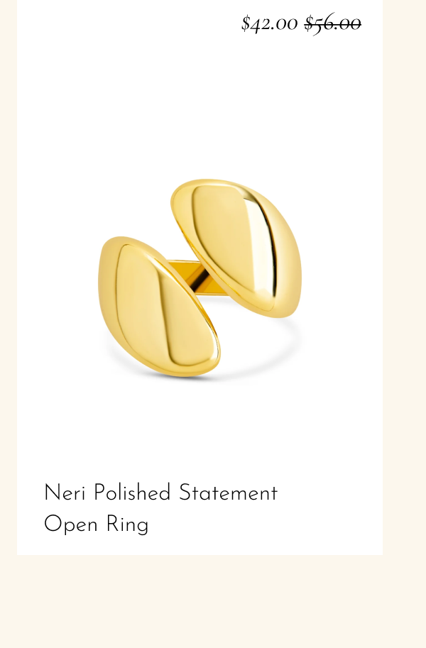 Neri Polished Statement Open Ring