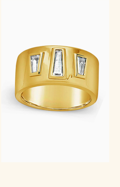 Colsie Tapered CZ Cigar Band Ring