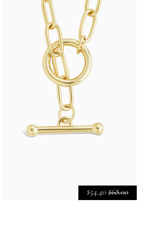 Ledger Paperclip Toggle Necklace