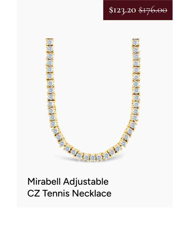 Mirabell Adjustable CZ Tennis Necklace *$123.20* $176.00