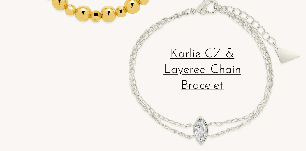 Karlie CZ & Layered Chain Bracelet