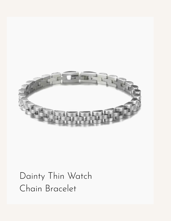 Dainty Thin Watch Chain Bracelet