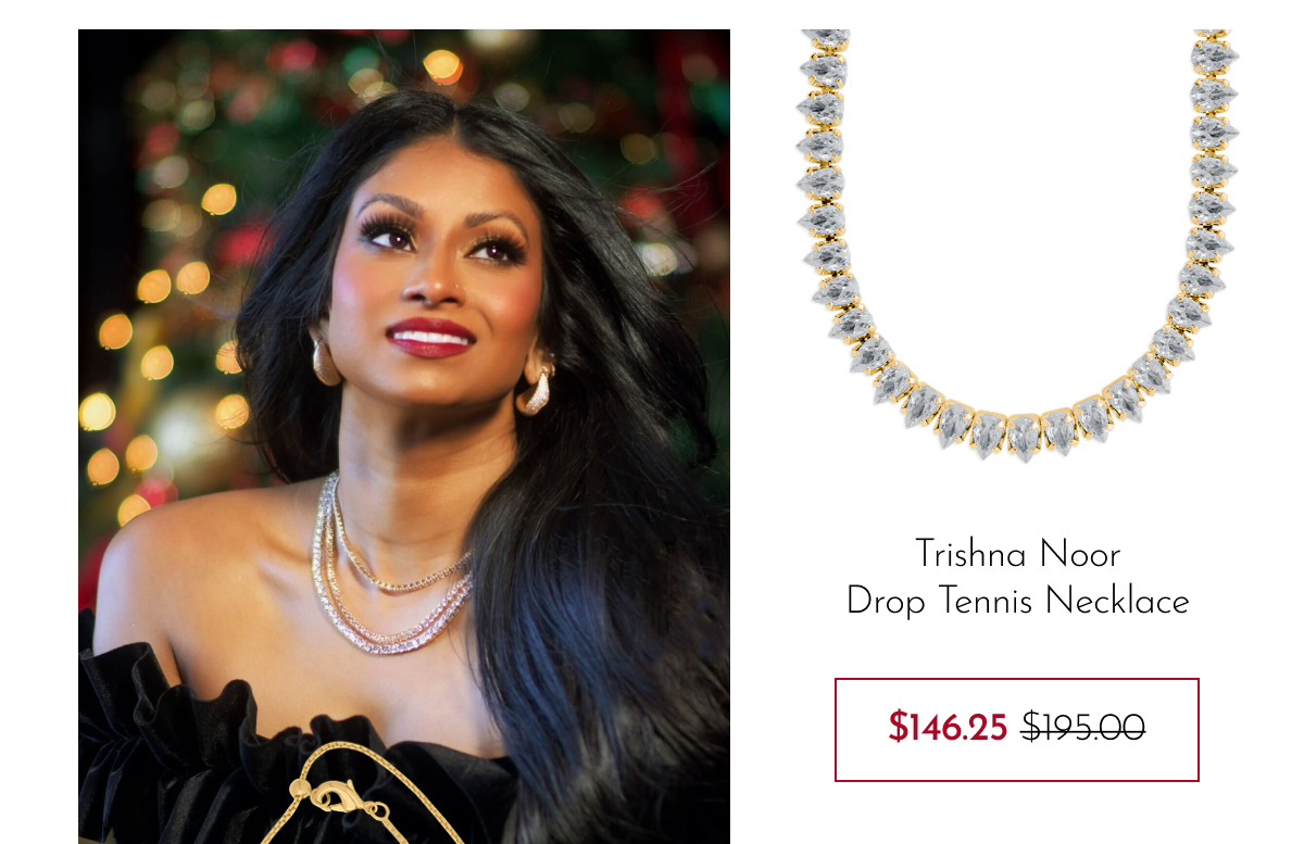 Trishna Noor Drop Tennis Necklace - $146.25 ($195.00 value)