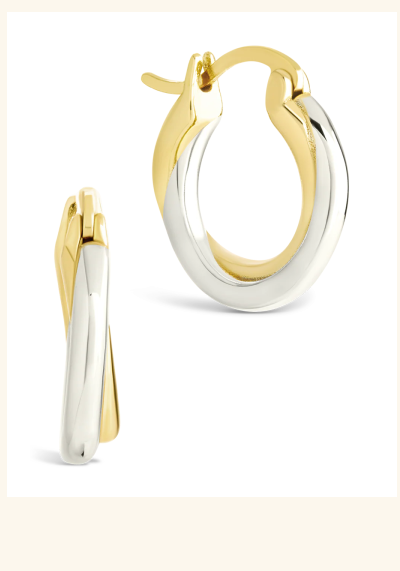 Sterling Silver Janice Twisted Hoop Earrings