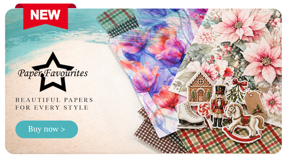 Paper Favourites new patterned paper packs including Christmas Flowers, Alcohol Ink Tulips, Holiday Classics and Christmas Plaid