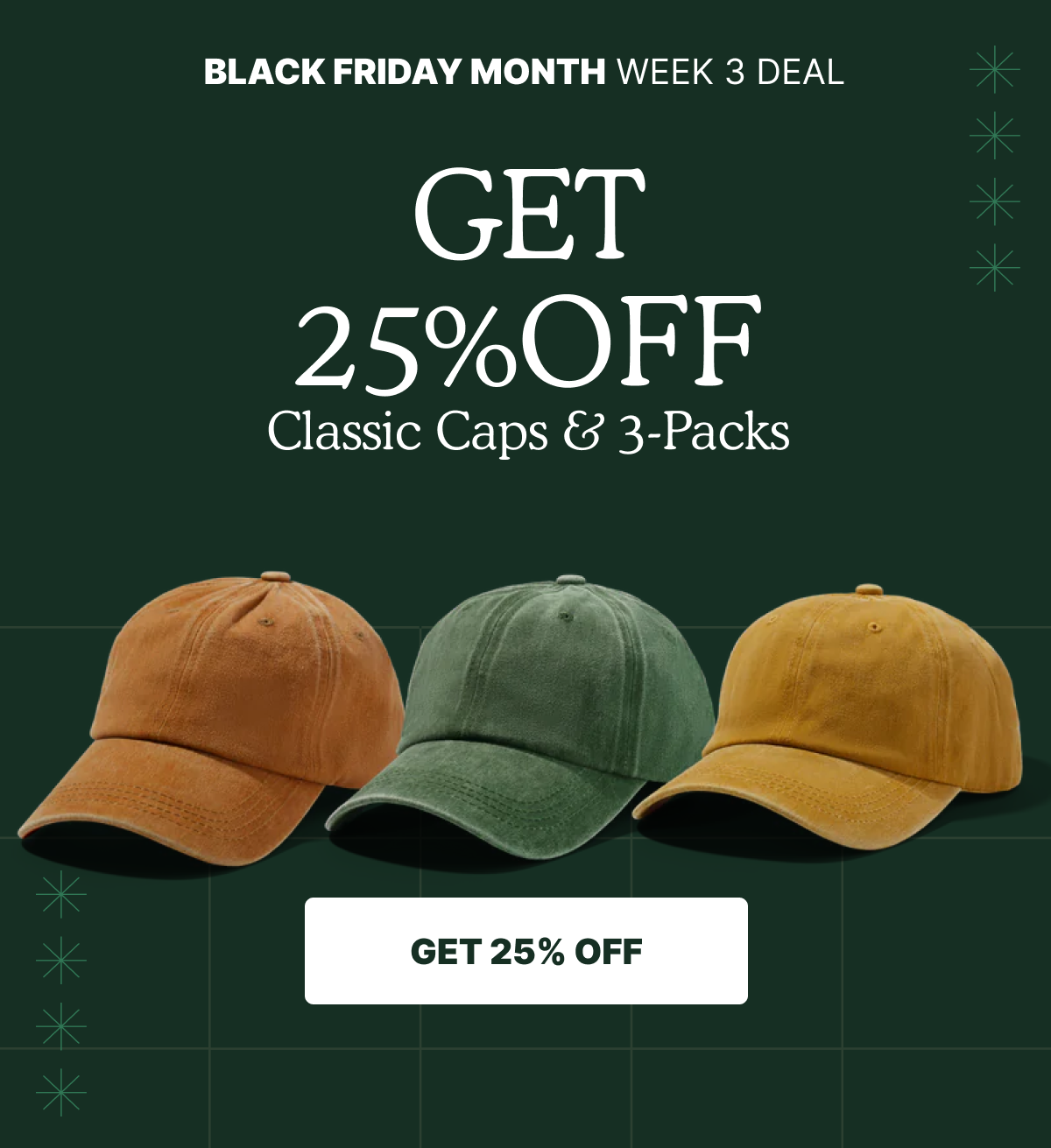 Grab your Week 3 Style Deal Lift Down Hats