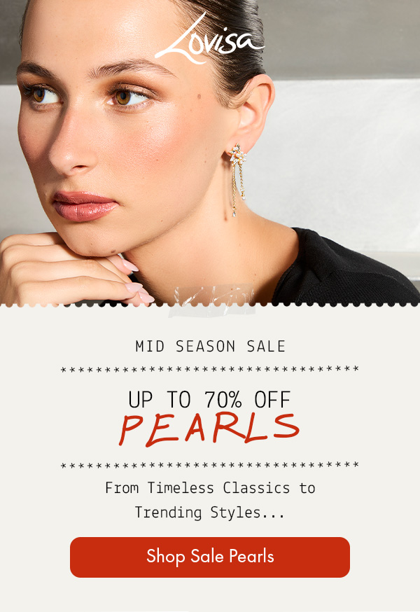 UP TO 70% OFF PEARLS