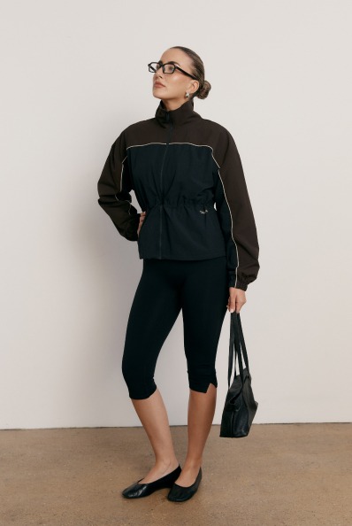 Multiway Contrast Windbreaker - Americano