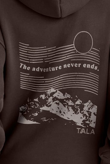 Outdoors Graphic Oversized Hoodie - Americano