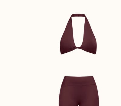 Sculpt Seamless Twist Front Bra - Deep Cherry